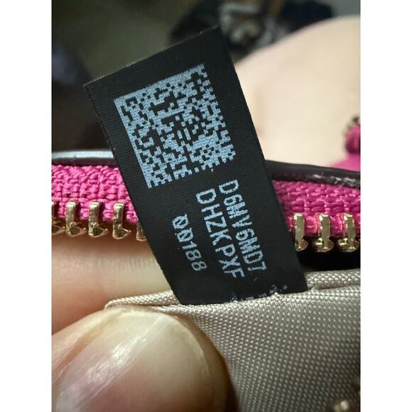 Michael Kor Jet Set Charm wild Berry studded pink purse New - Picture 10 of 12